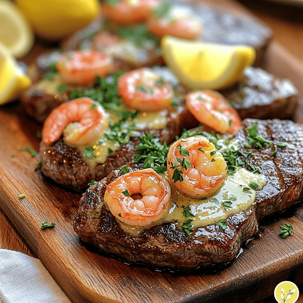Valentine&#8217;s Day Garlic Butter Steak and Shrimp Delight