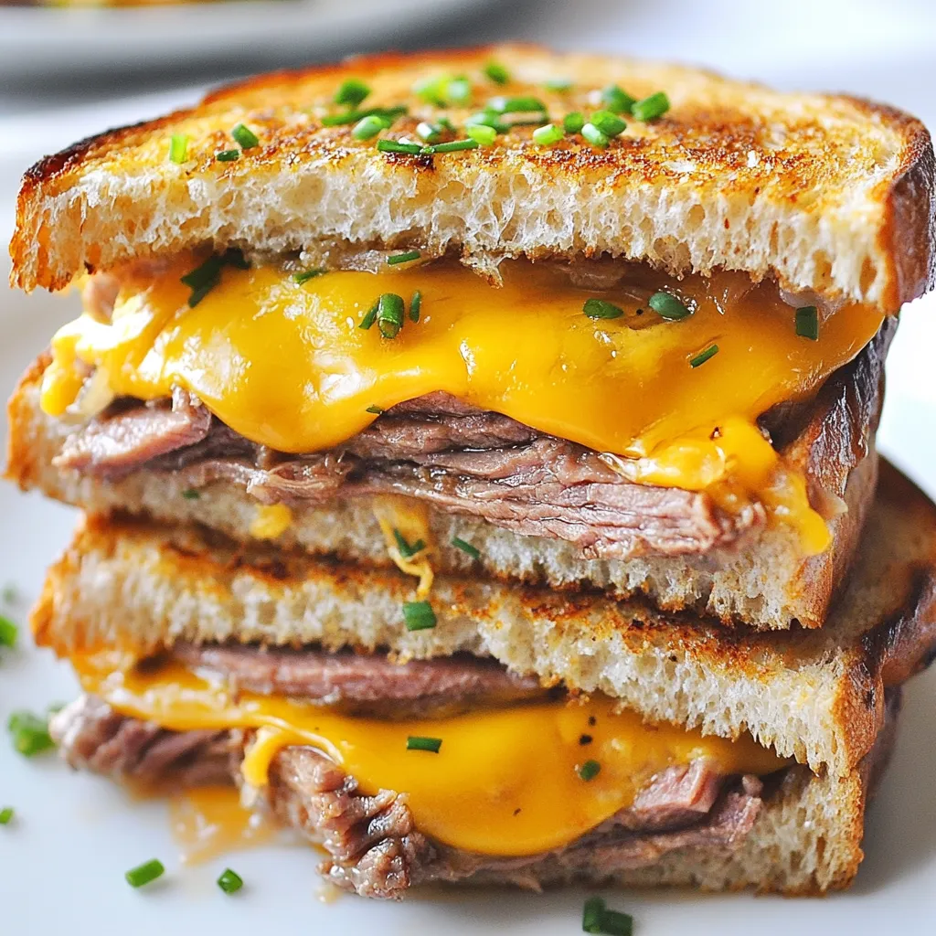 Roast Beef Cheddar Melt Hearty and Tasty Delight