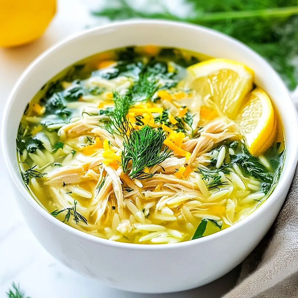 Greek Lemon Chicken Soup Flavorful and Easy Recipe