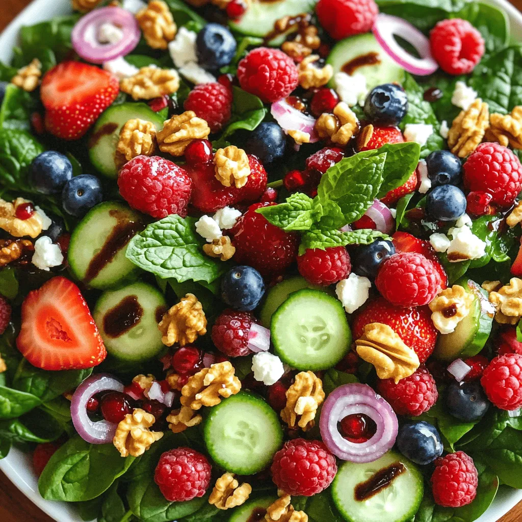 Fresh Berry &#038; Spinach Power Salad Healthy Boost Meal