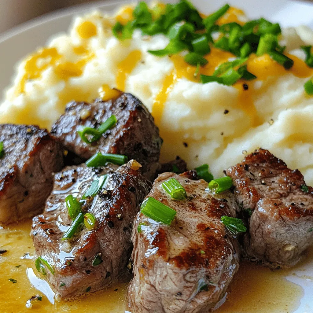 Juicy Steak Bites in Garlic and Herb Butter Delight