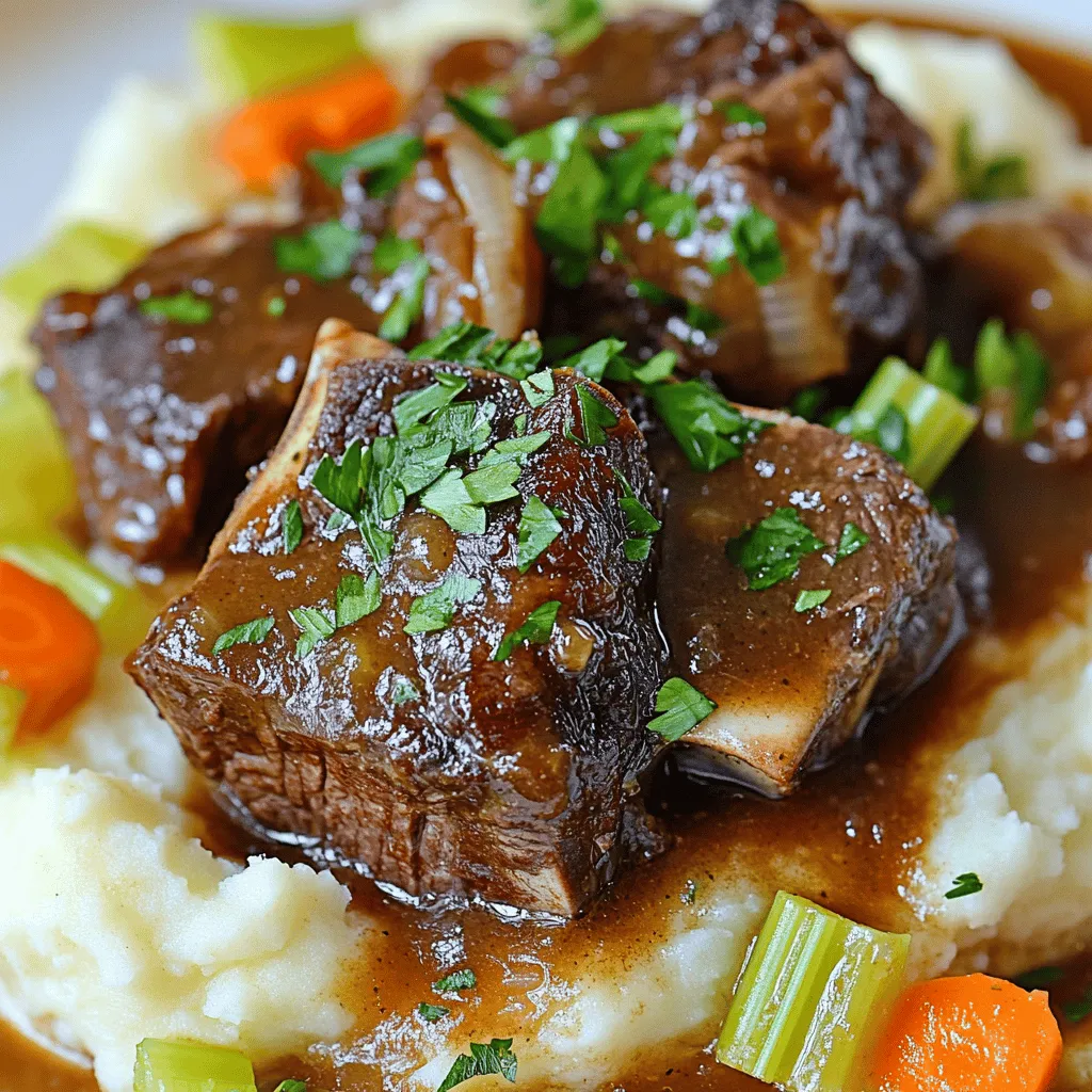 To make a tasty crockpot short ribs recipe, you need a few key ingredients. First, start with 3 lbs of beef short ribs. This cut has the right amount of fat and meat. Next, you will need olive oil for searing. It helps lock in flavor.