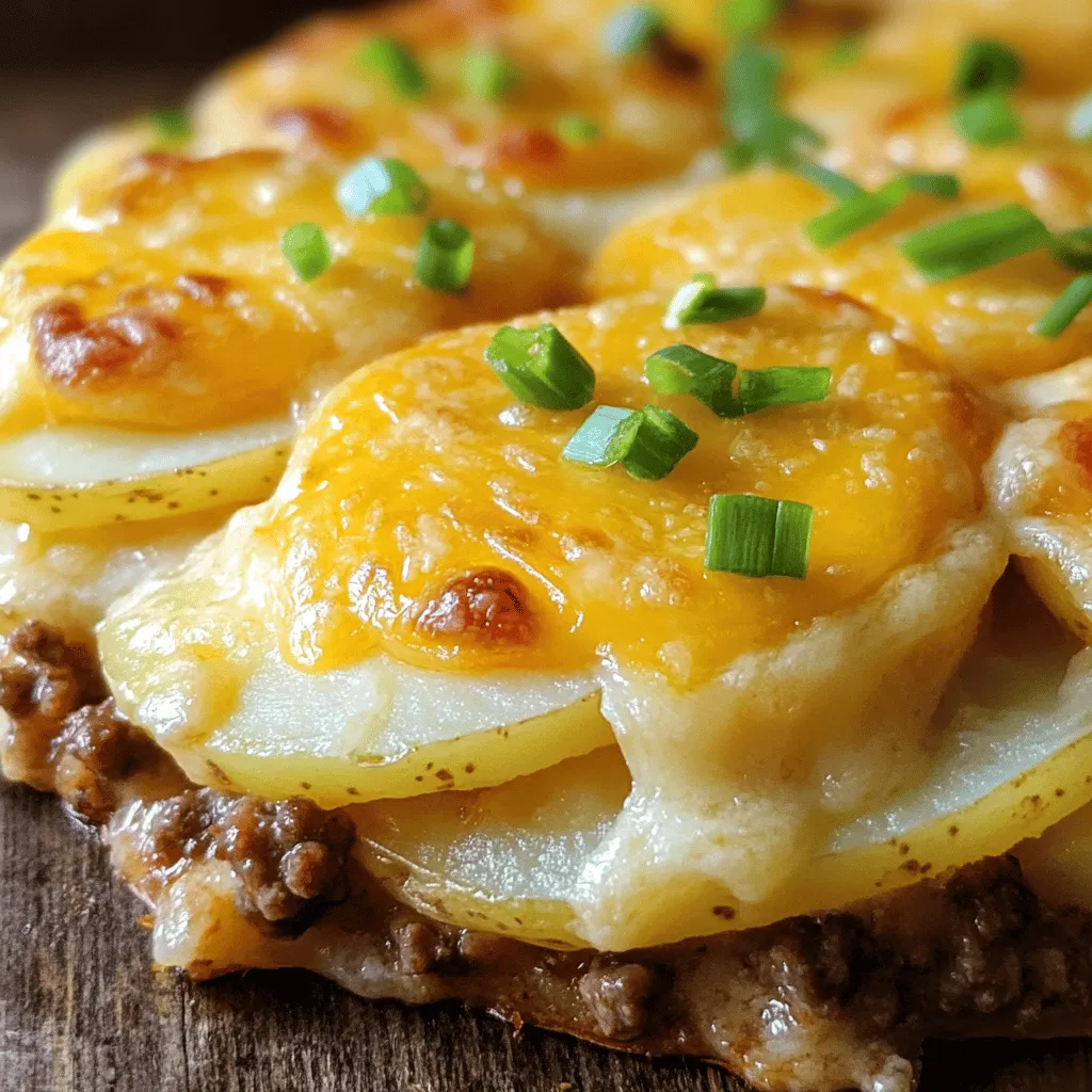 For a hearty Cheesy Beef Potato Casserole, you need to gather some simple ingredients. Each one plays a key role in making the dish rich and delicious. Here’s what you’ll need: