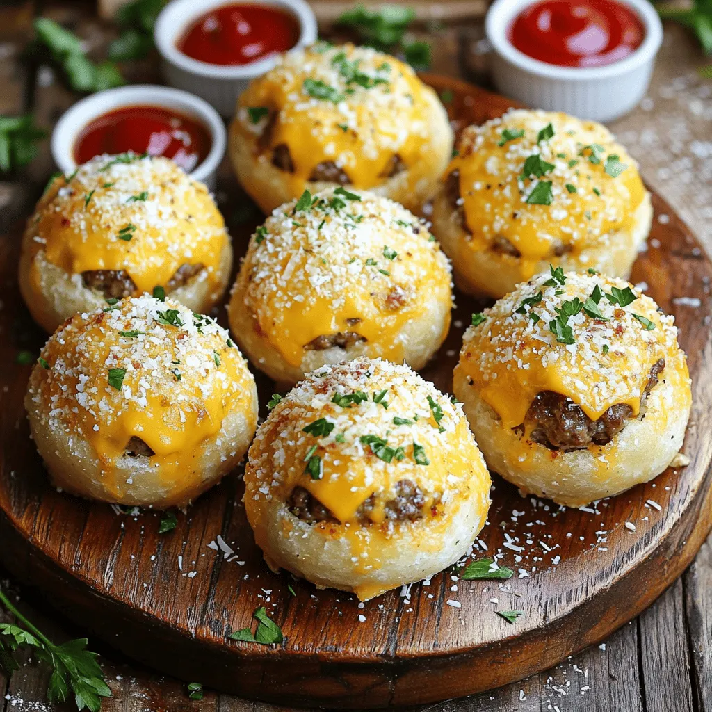 Irresistible Garlic Parmesan Cheeseburger Bombs Recipe