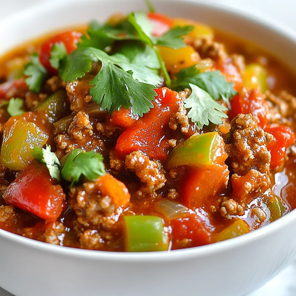 Ground Turkey Pepper Skillet Easy Cooking Recipe