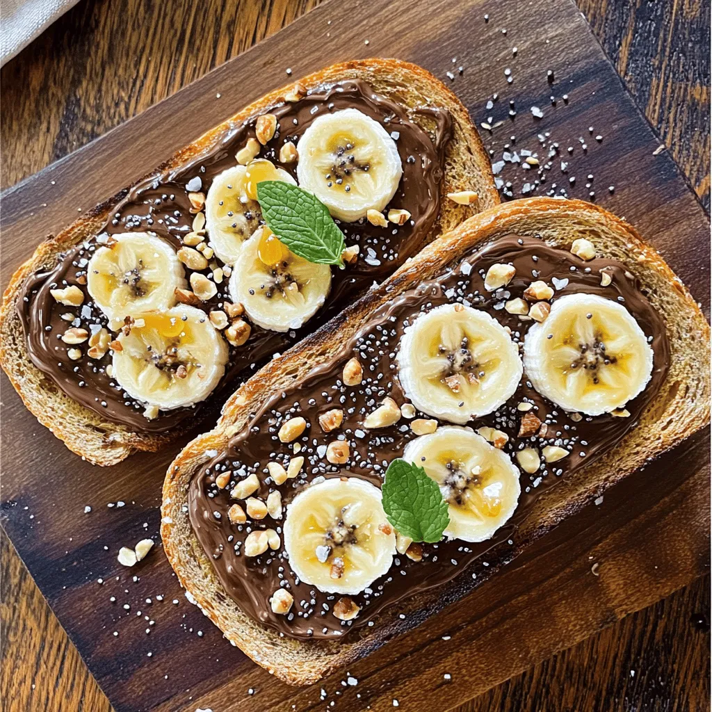 Chocolate Hazelnut Banana Toast Delightful Breakfast Bite