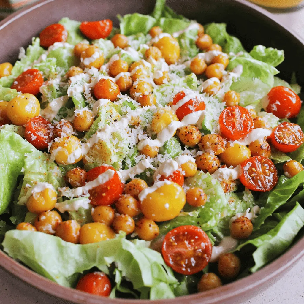 Caesar Salad with Roasted Chickpeas Fresh Delight