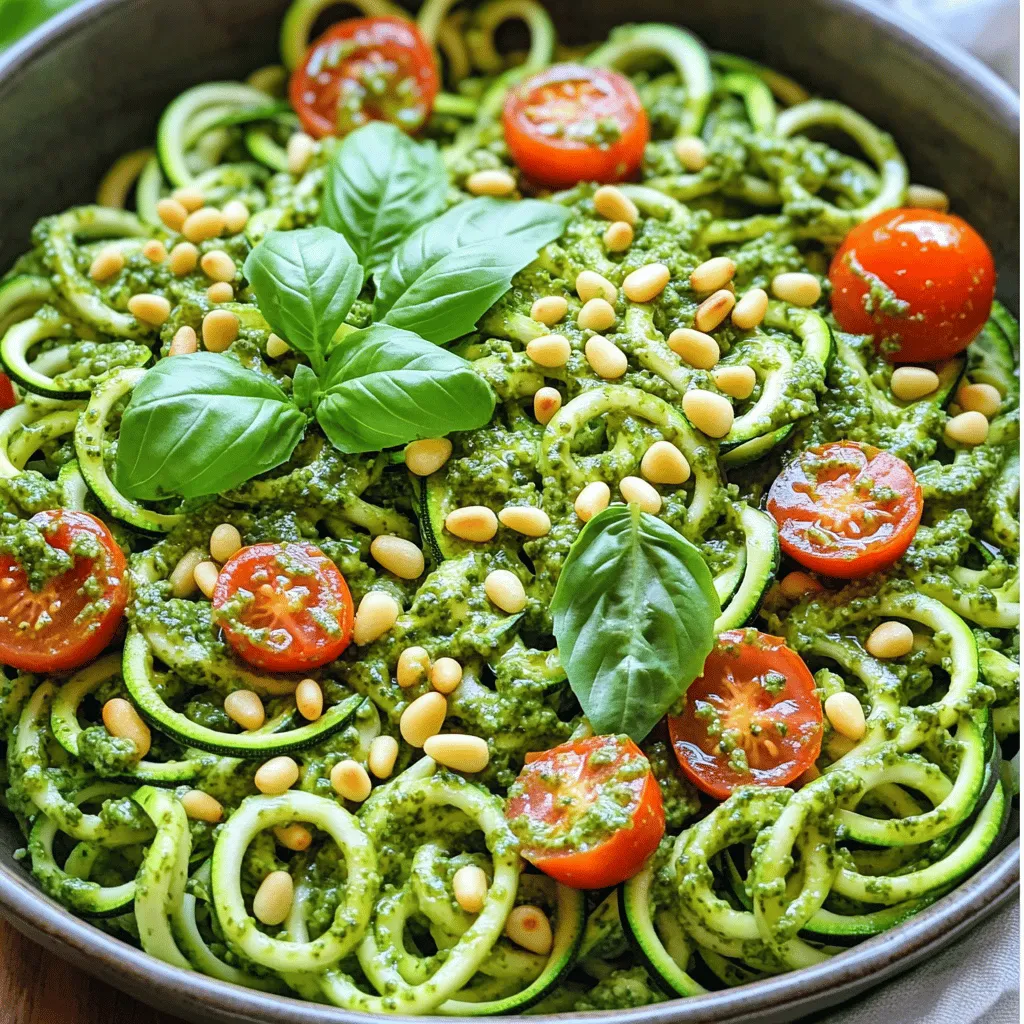 Vegan Pesto Zoodle Salad Flavorful and Healthy Meal