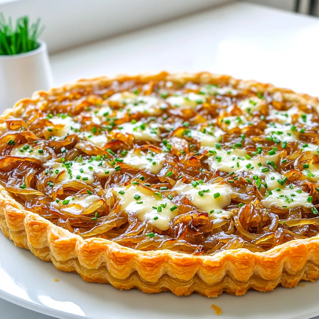 Caramelized Onion Gruyere Tart Flavorful and Simple Dish