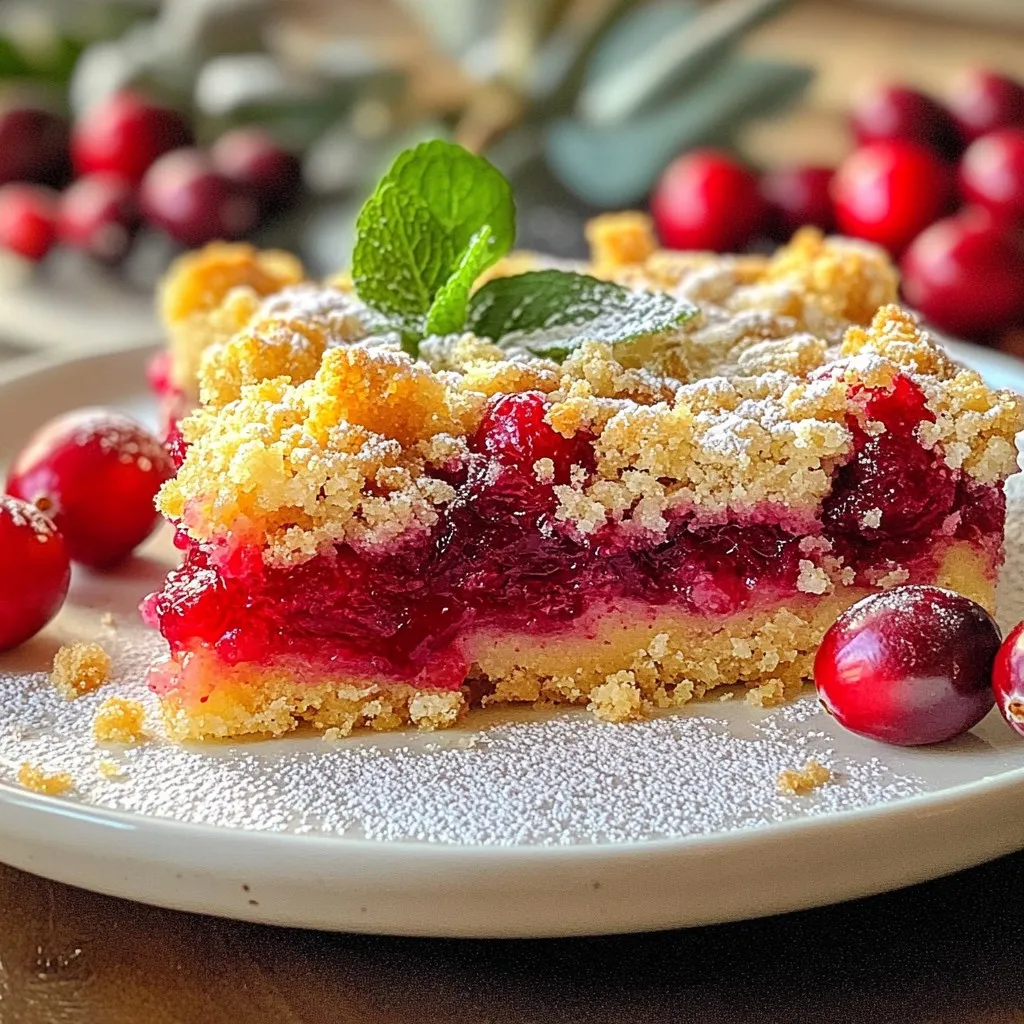 Cranberry Crumble Bars Delightful and Easy Dessert Recipe