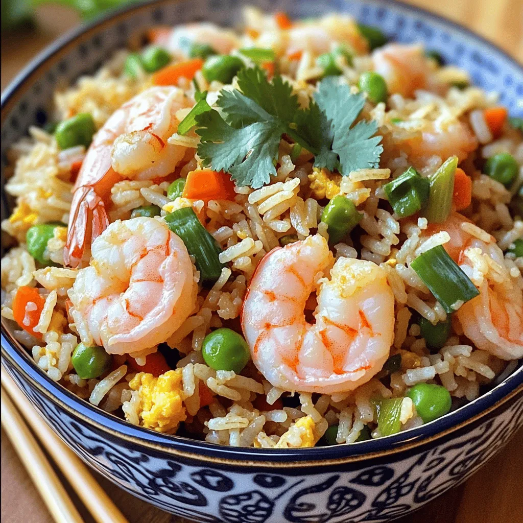 Here’s what you need for a tasty shrimp fried rice: