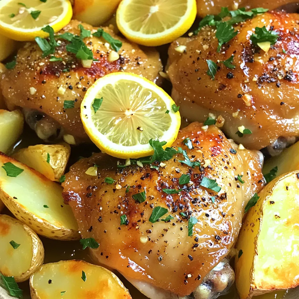 One-Pan Greek Lemon Chicken and Potatoes Delight