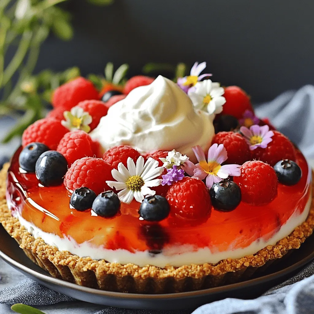 The Easter No Bake Jello Pie recipe is simple yet delightful. It uses a few key ingredients that create a colorful and tasty treat.