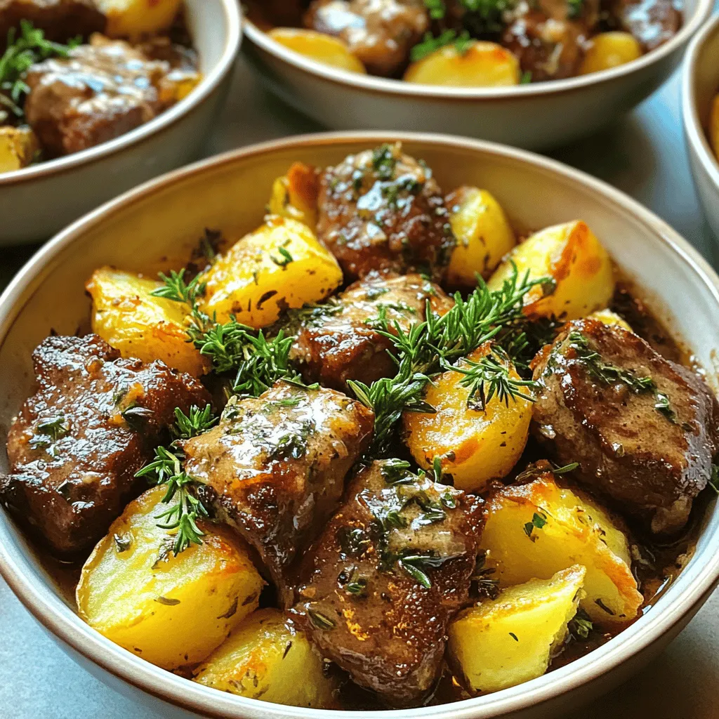 Slow Cooker Garlic Butter Beef Bites &#038; Potatoes Delight