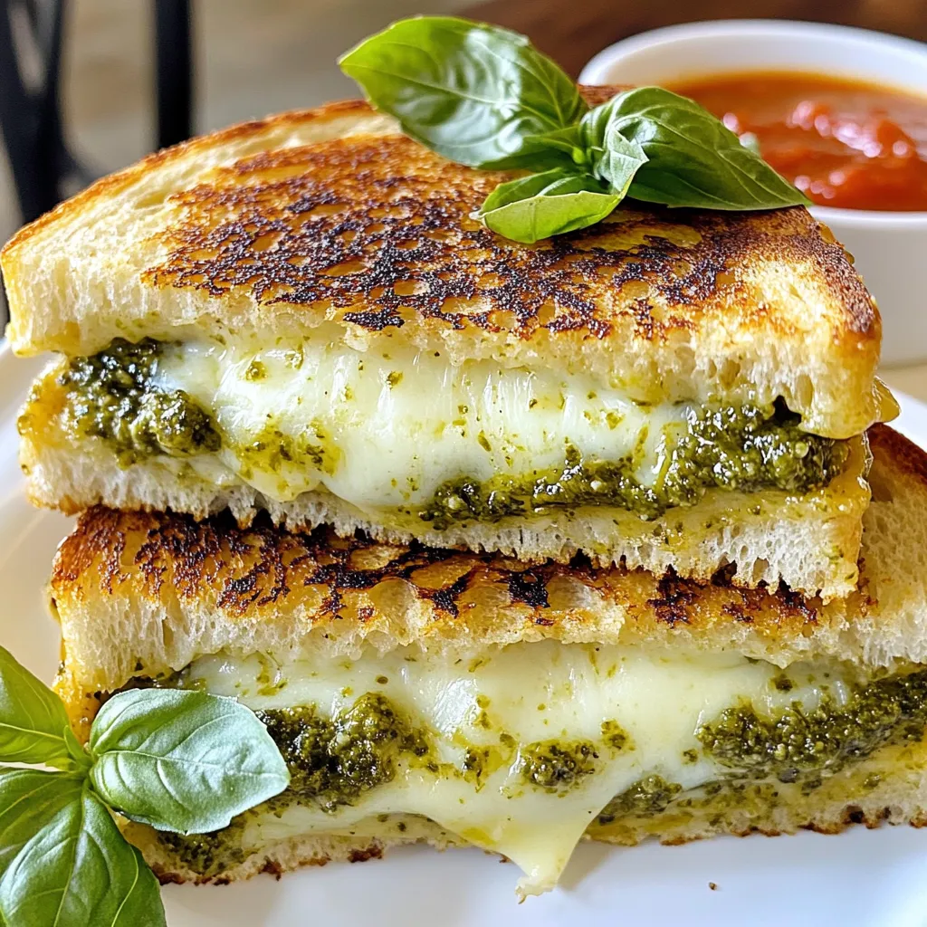 Savory Ultimate Pesto Grilled Cheese Delight