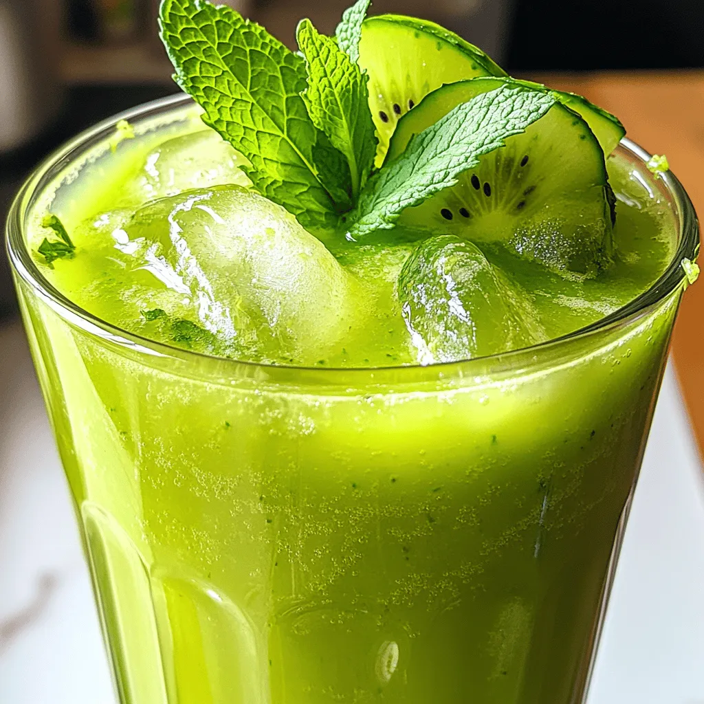 Kiwi Cucumber Cooler Refreshing Summer Drink Recipe