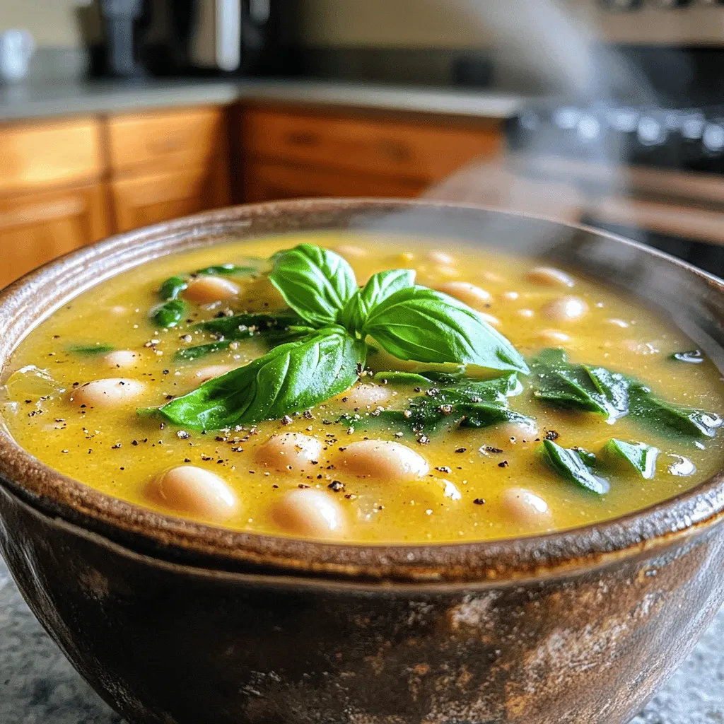 Creamy Tuscan White Bean Soup Healthy and Savory Dish