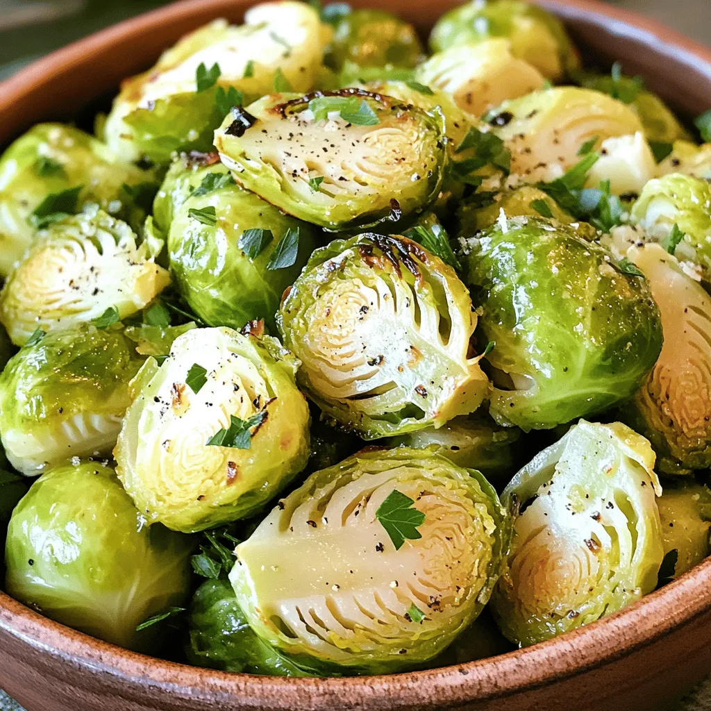 Garlic Butter Roasted Brussels Sprouts Savory Delight