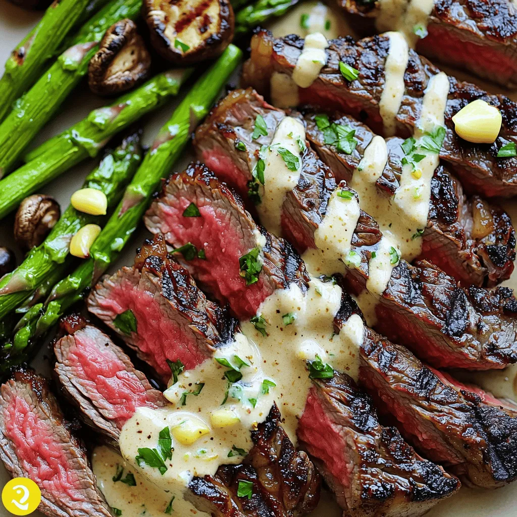 Succulent Steak with Garlic Cream Sauce Delight
