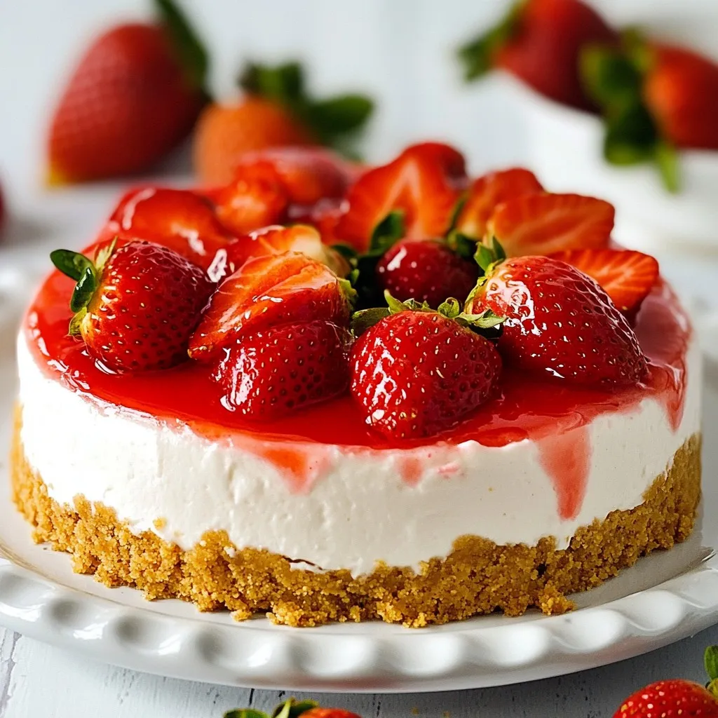 No-Bake Strawberry Cheesecake Simple and Sweet Delight