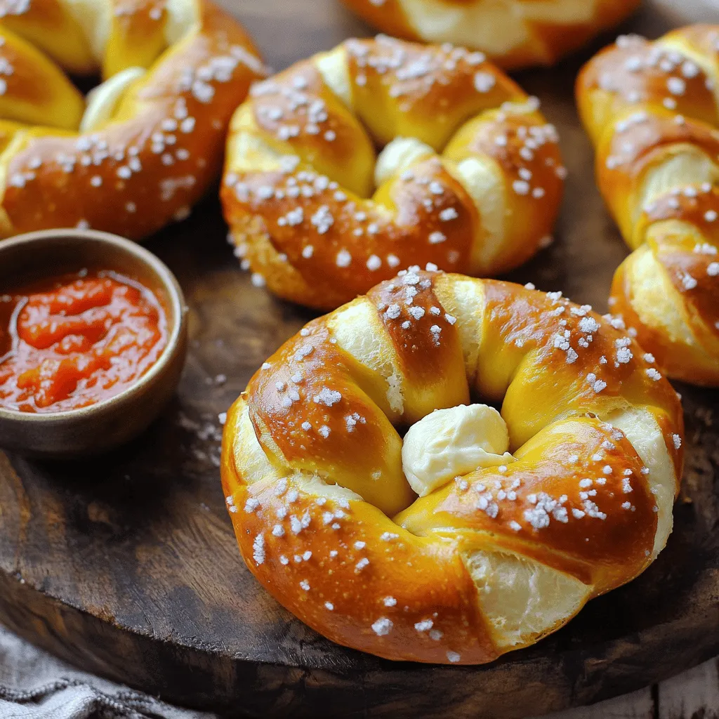 Mozzarella Stuffed Soft Pretzels Irresistible Snack Treat