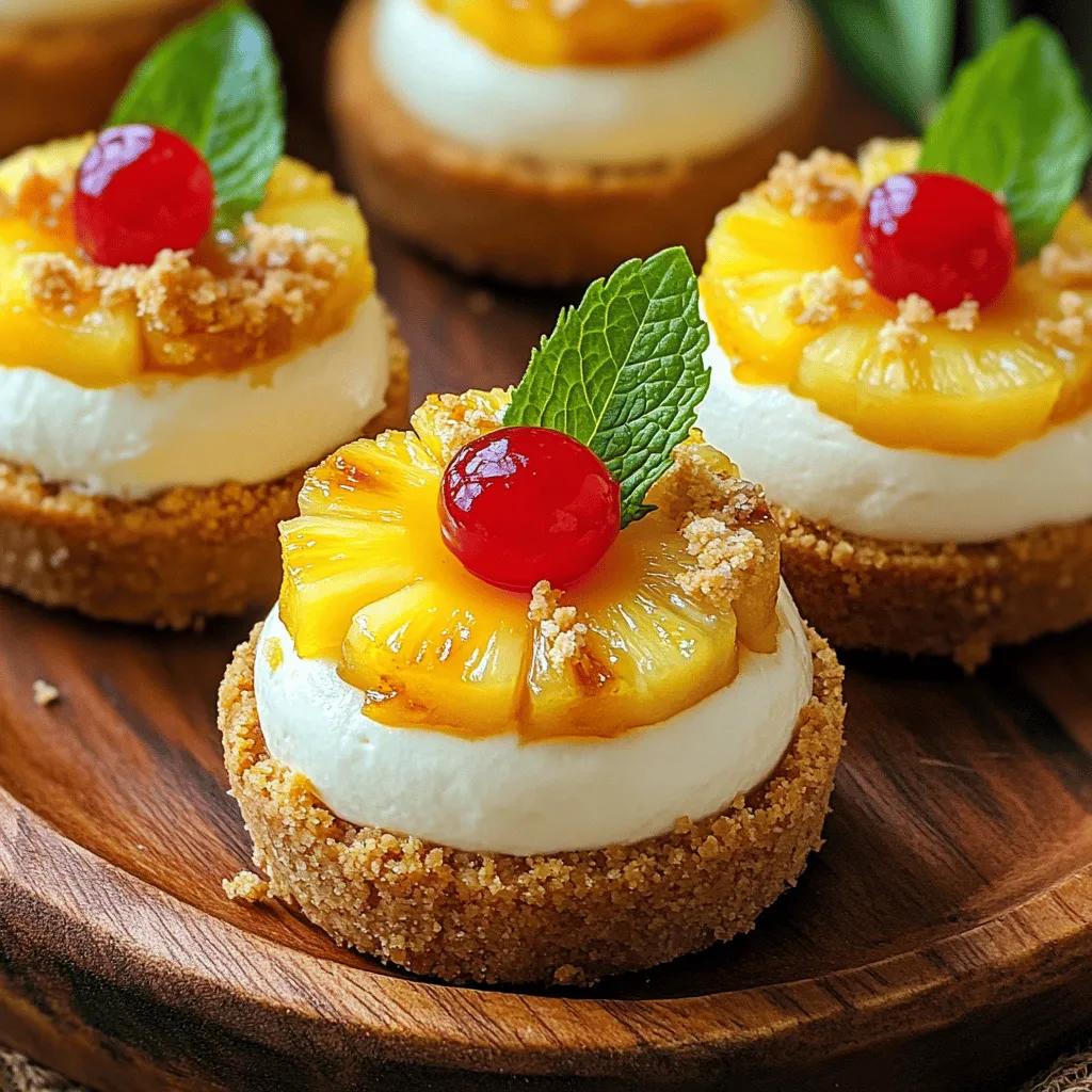 Delight Mini Pineapple Upside-Down Cheesecake Treat