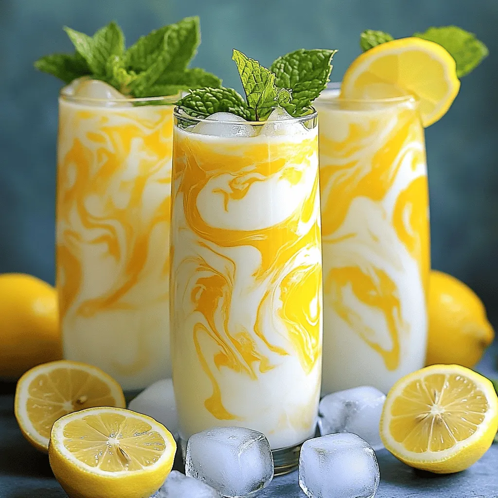 To make condensed milk lemonade, you need a few key ingredients. First, you need fresh lemon juice. This juice gives the drink its zesty flavor. Next, you need sweetened condensed milk. This adds creaminess and sweetness. You also need cold water to thin the mixture. Finally, ice cubes and lemon slices make it refreshing.