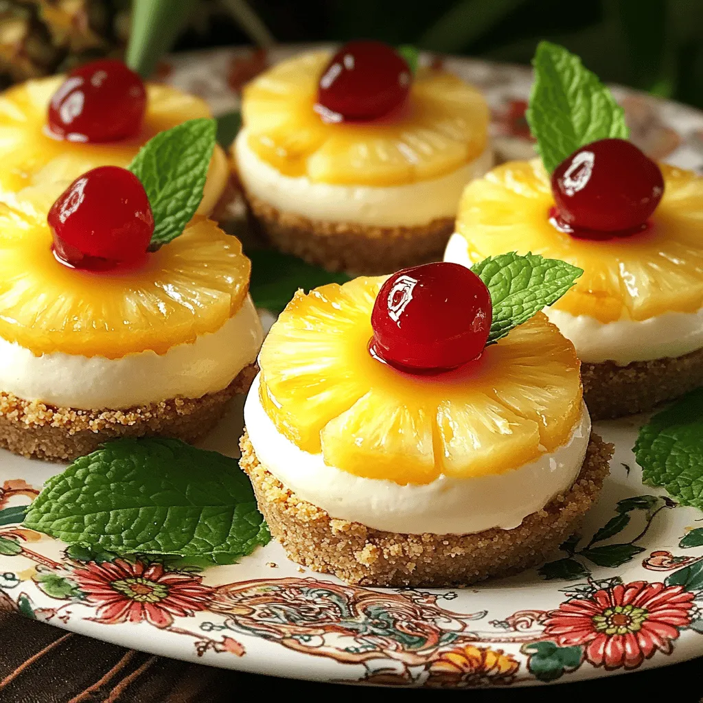 Mini Pineapple Upside-Down Cheesecakes Delightful Treat