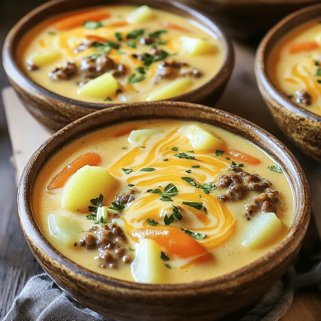 Creamy Cheeseburger Soup Comforting and Hearty Meal