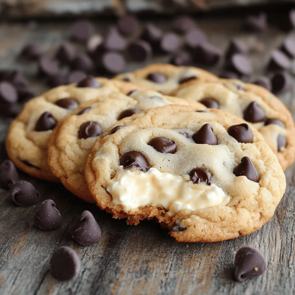 Cheesecake-Filled Chocolate Chip Cookies Delightful Treat