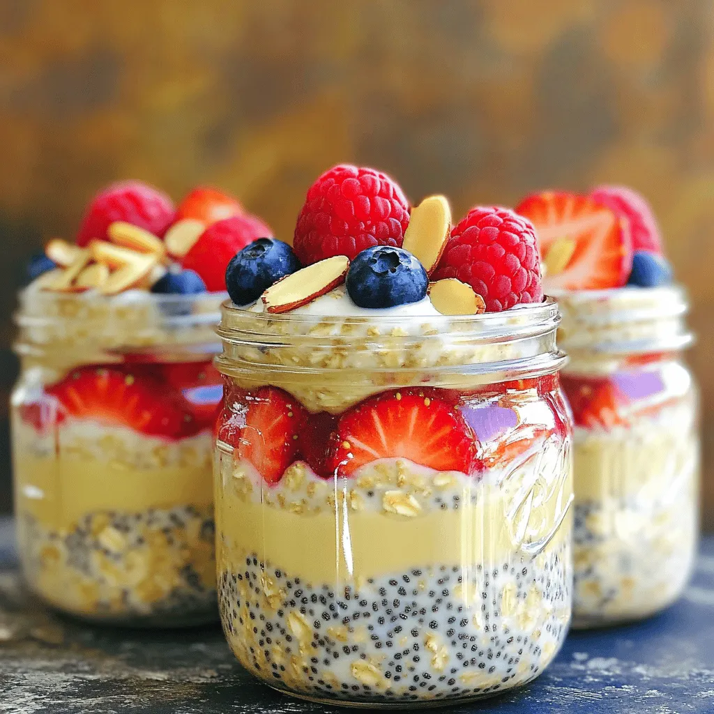 Berry Almond Overnight Oats Easy and Tasty Recipe