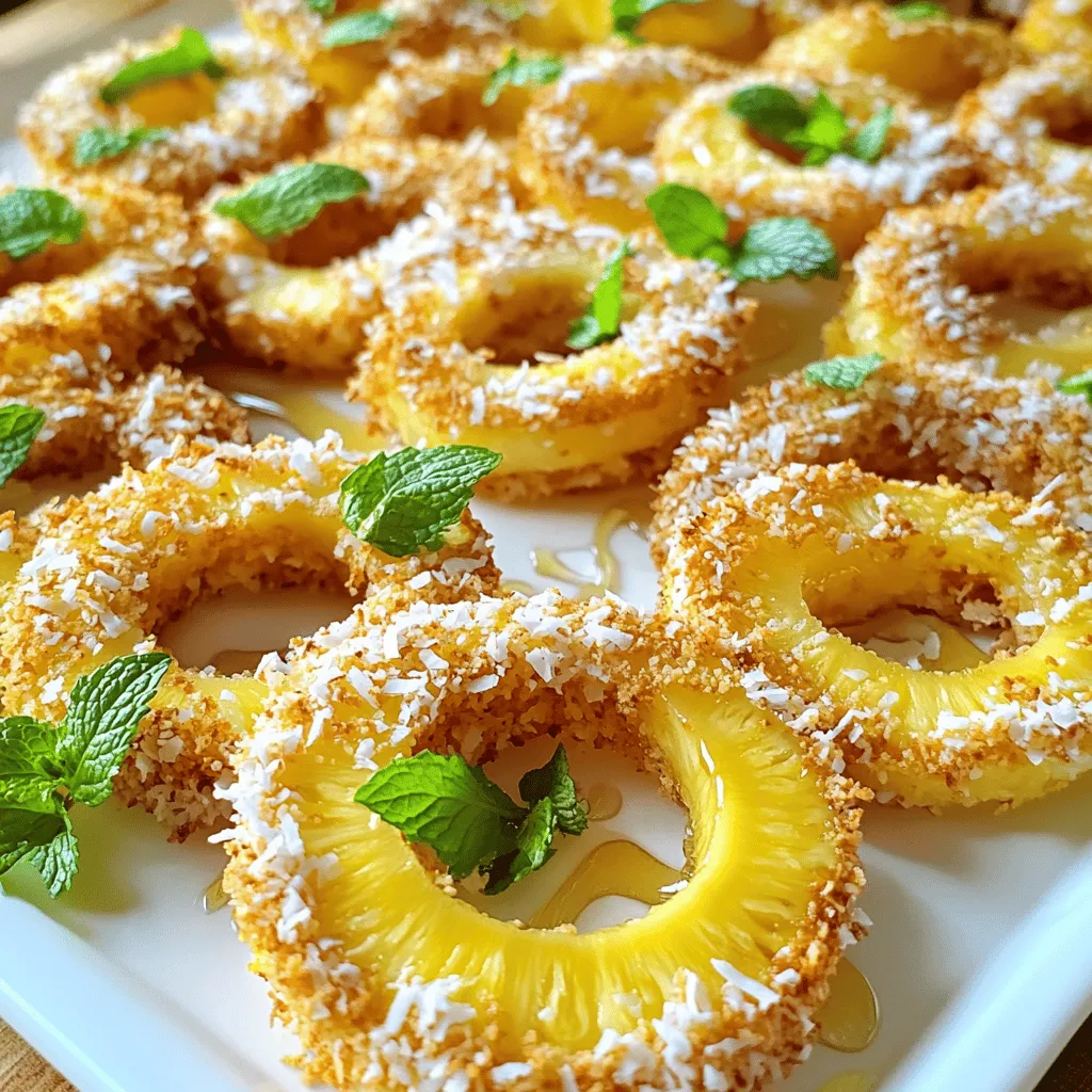 Fried Pineapple with Coconut Crust Delightful Treat
