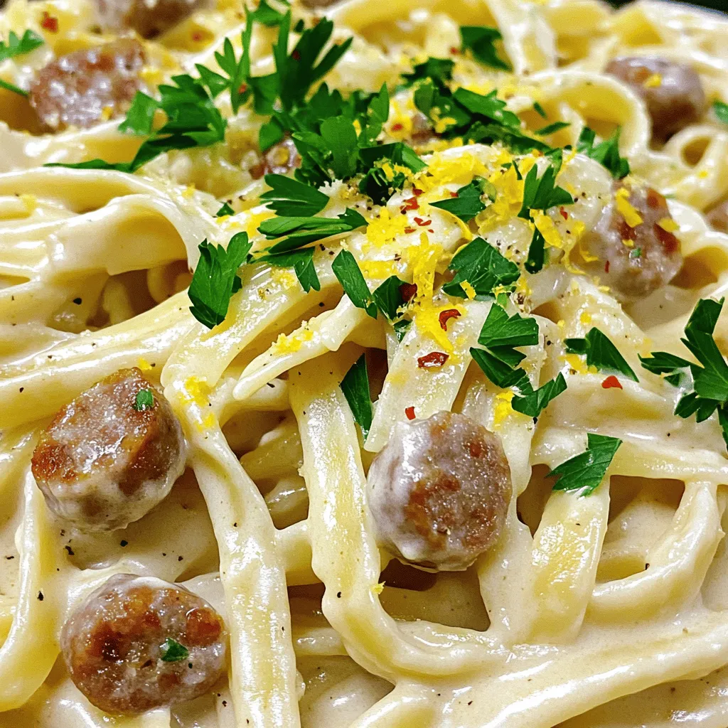 Satisfying Sausage Alfredo Pasta Quick and Easy Recipe