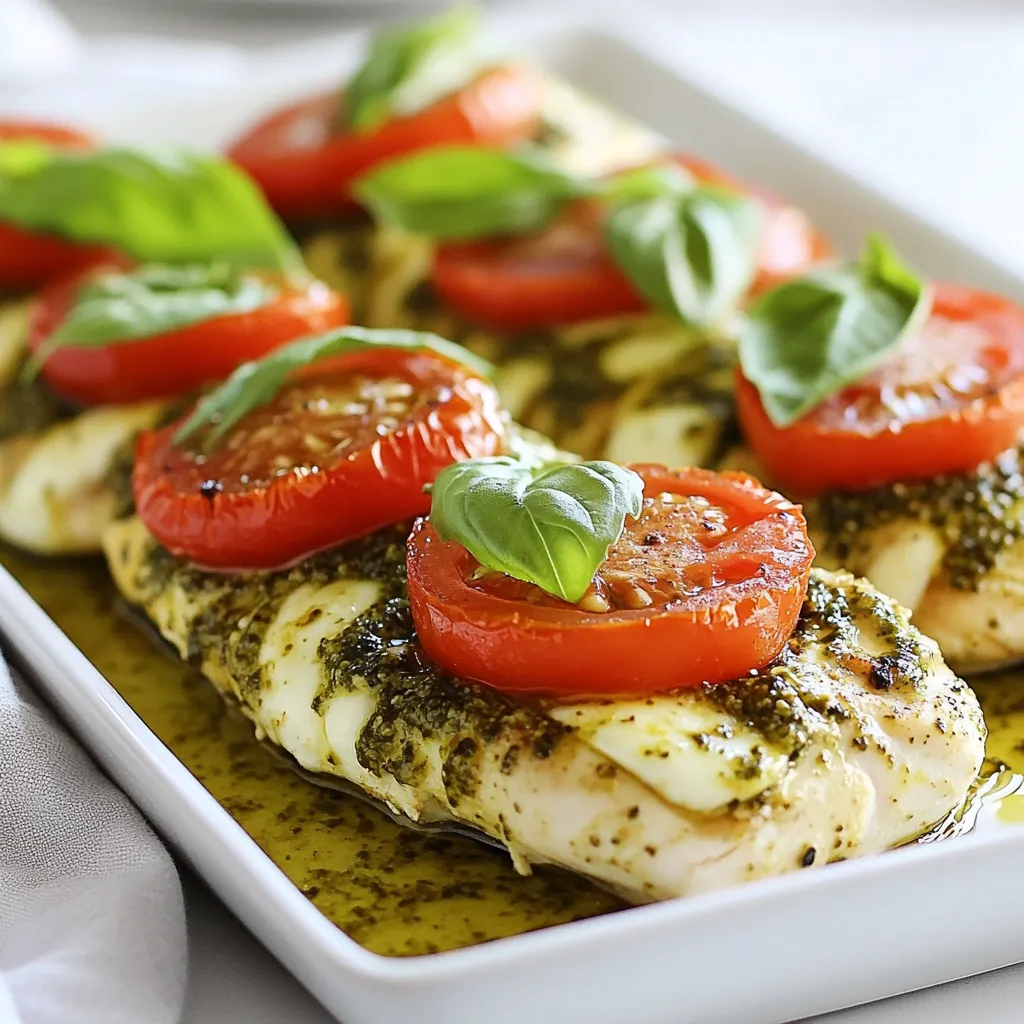 Baked Pesto Caprese Chicken Easy Dinner Delight