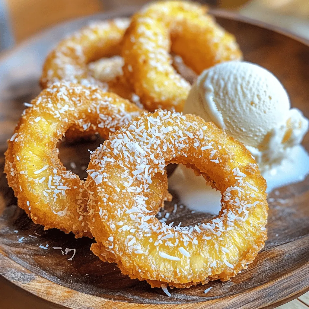 Fried pineapple rings are simple yet delicious. To make them, you need a few key ingredients.
