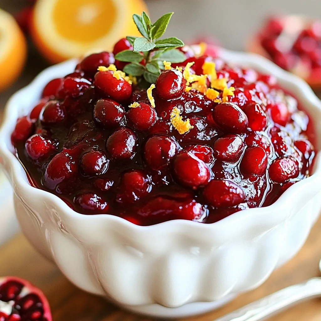 Cranberry Pomegranate Holiday Sauce Festive Flavor Boost