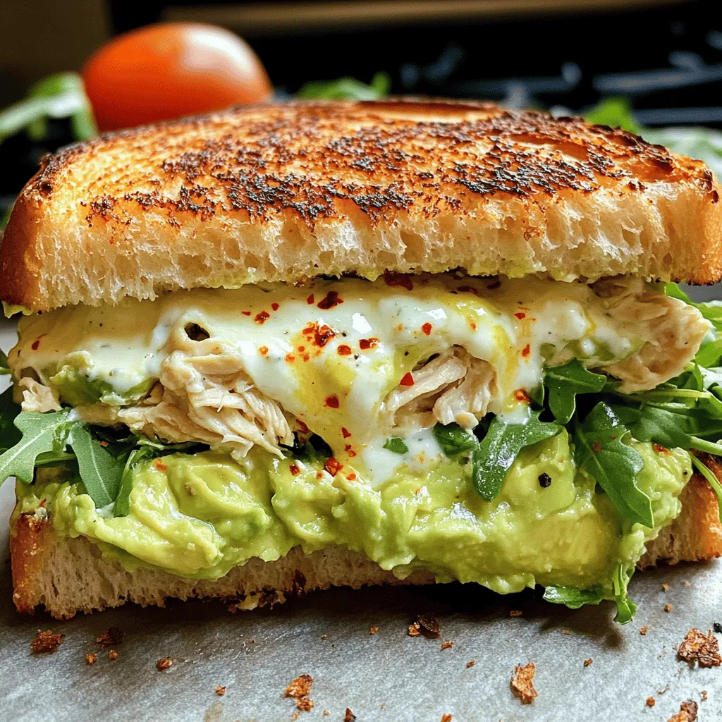 Irresistible Chicken Avocado Melt Sandwich Recipe