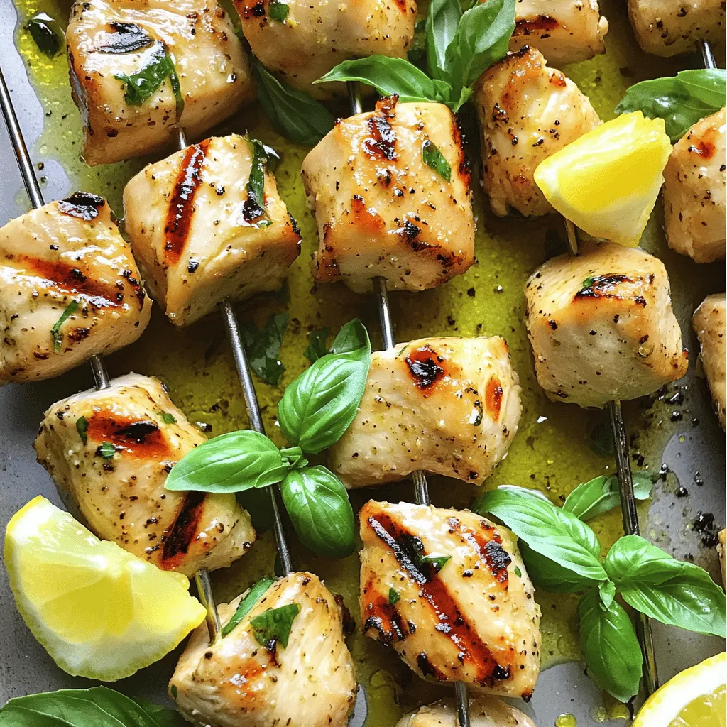 Lemon Basil Chicken Skewers Fresh and Flavorful Meal