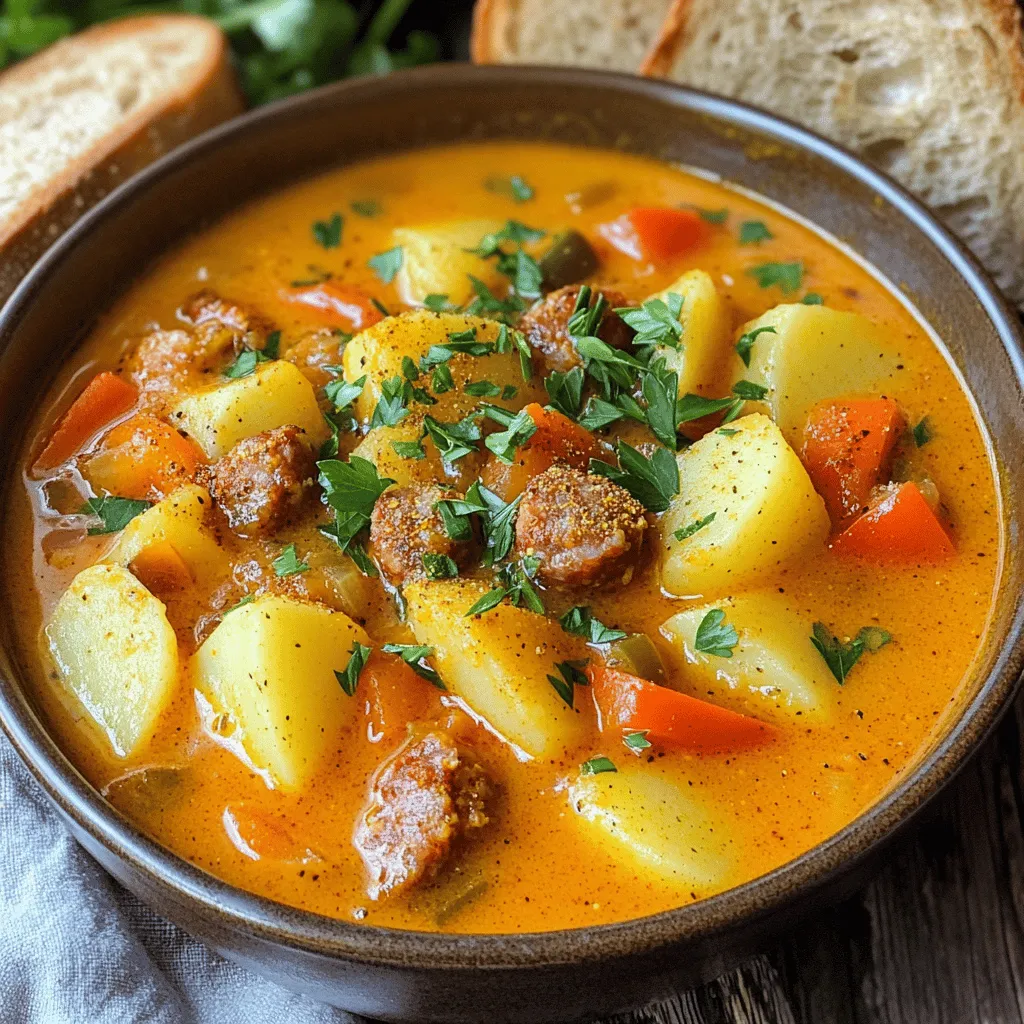 Cajun Potato Soup is rich with flavors and textures. Each ingredient plays a vital role in creating this comforting dish. Let’s break down the key ingredients for this tasty soup.