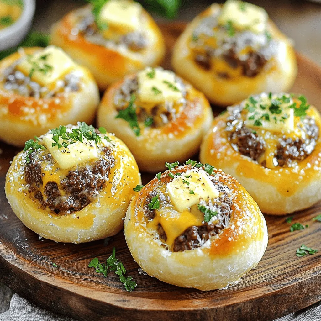 Garlic Parmesan Cheeseburger Bombs Savory Delight Recipe