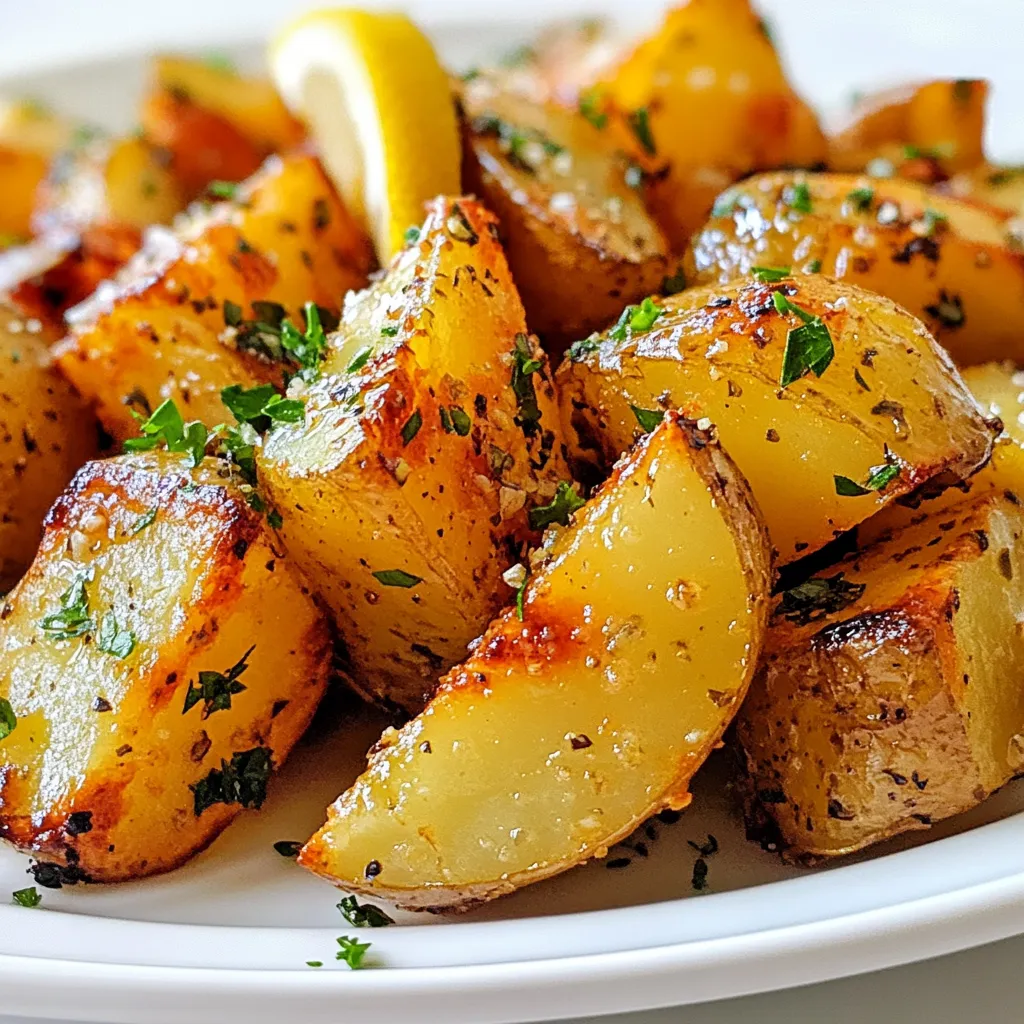 Crispy Greek Lemon Potatoes Tasty Side Dish Recipe