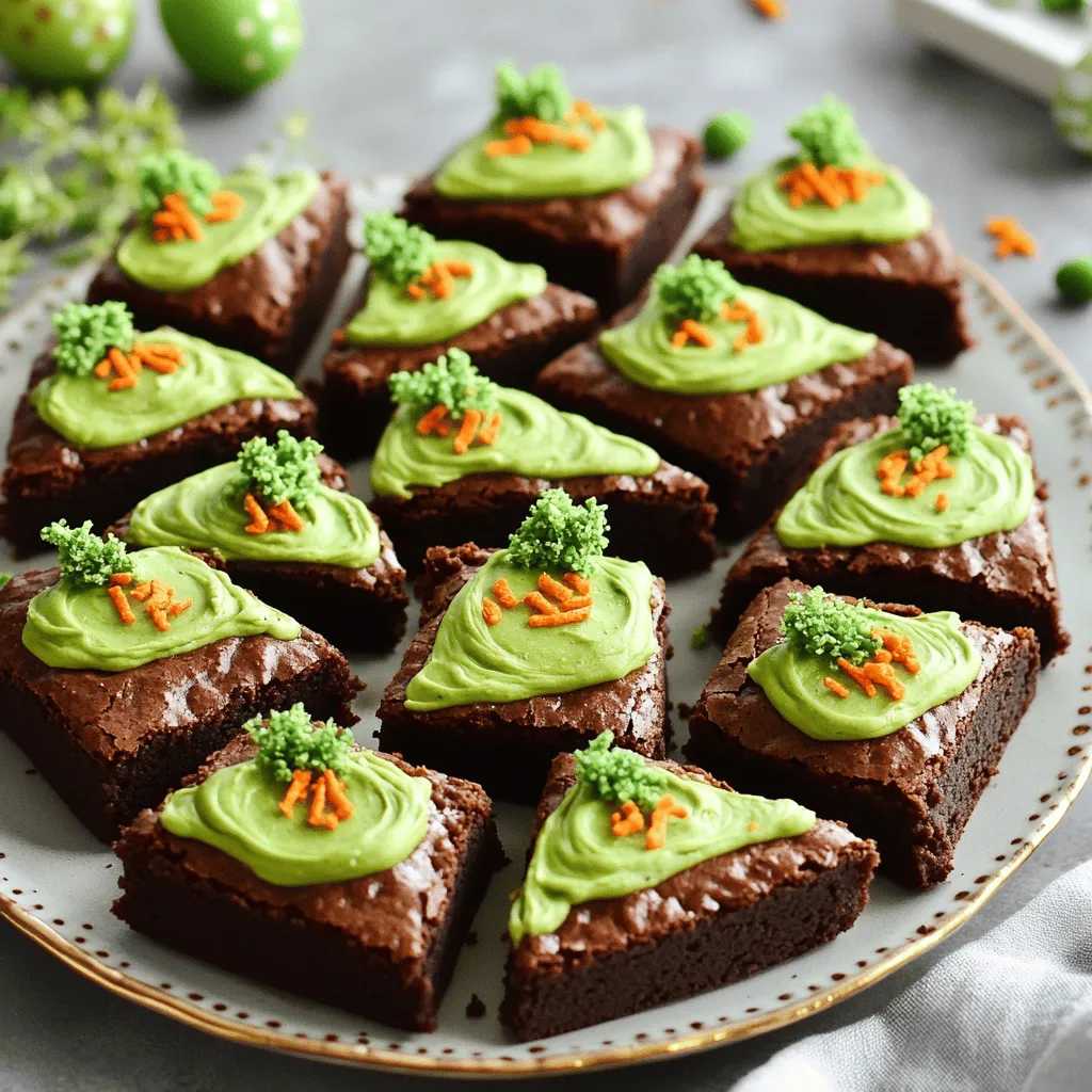 Carrot-Shaped Vegan Easter Brownies Delightful Treat