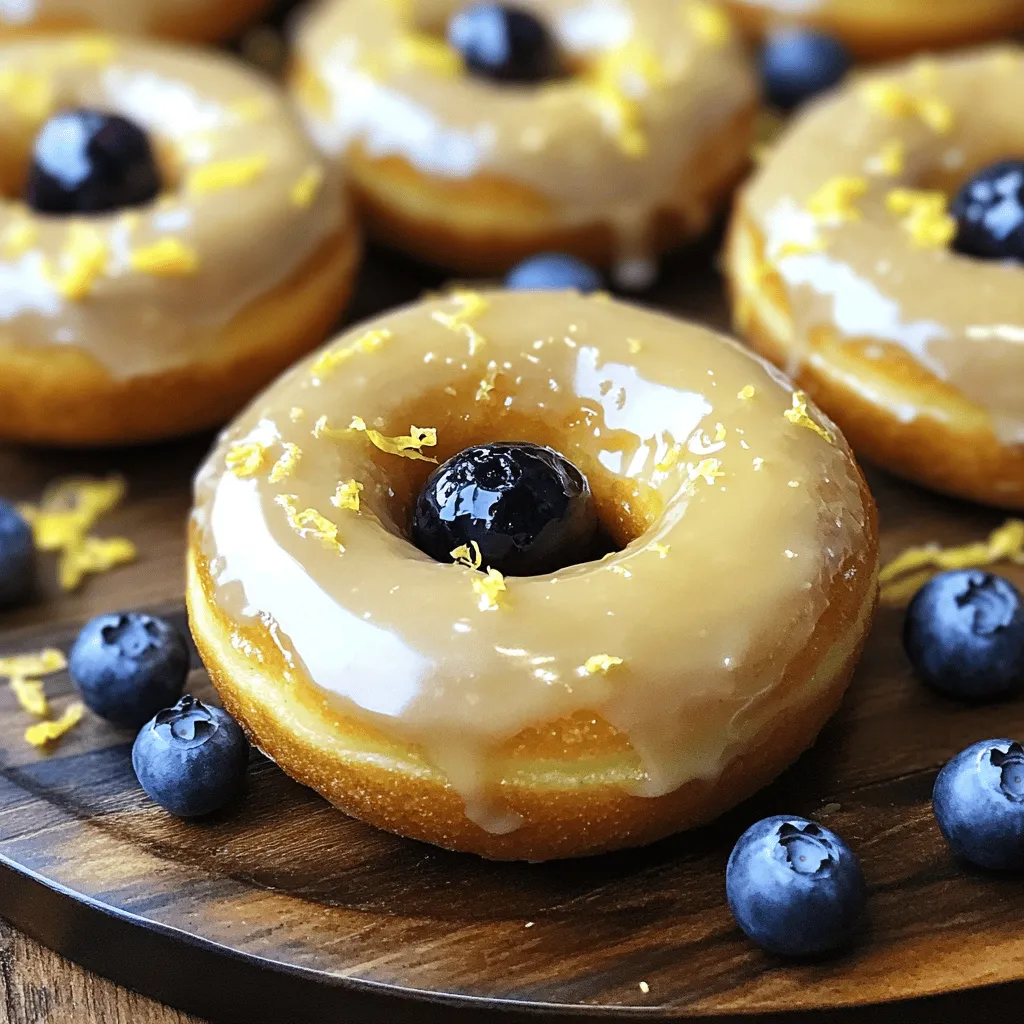 To make these tasty baked lemon blueberry donuts, gather the following ingredients: