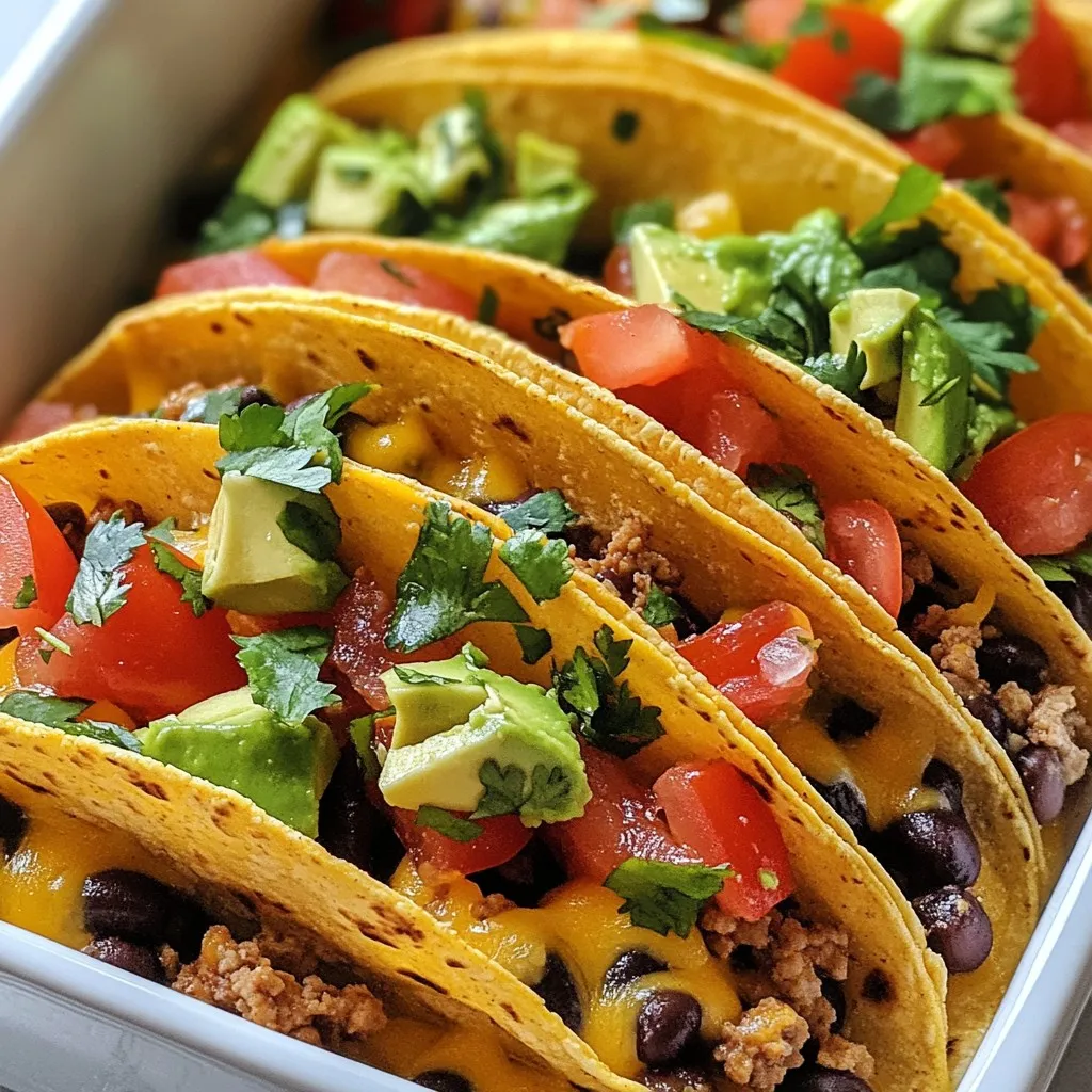 Crispy Baked Turkey and Black Bean Tacos Recipe