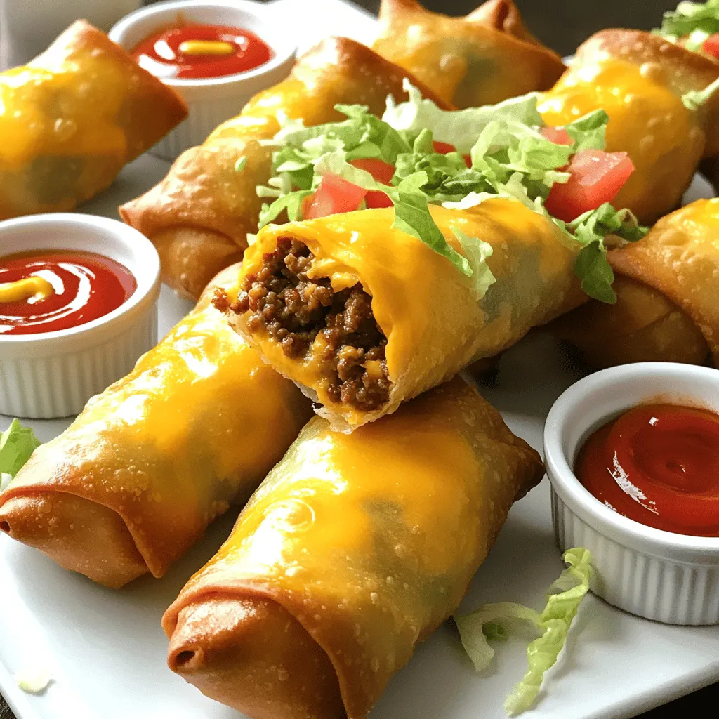 Cheeseburger Egg Rolls Recipe Tasty and Easy Snack