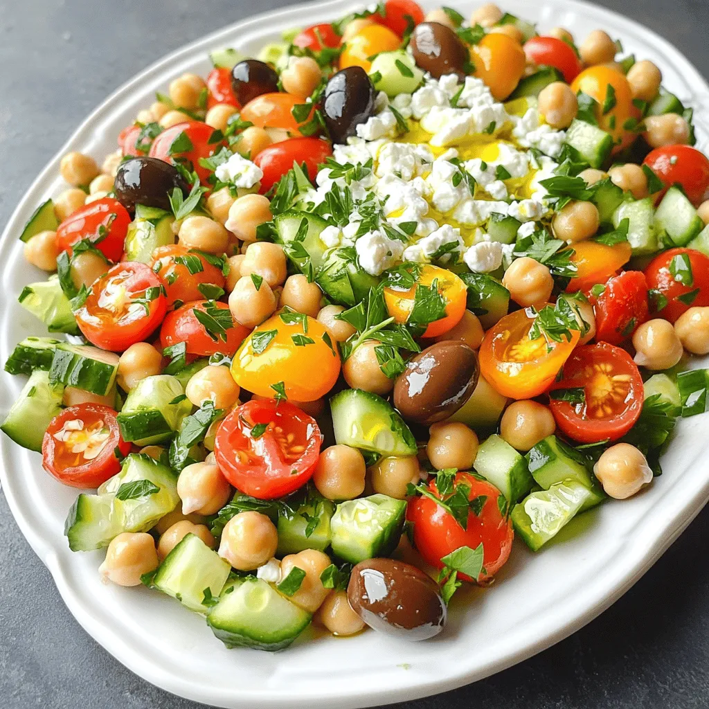 Mediterranean Chickpea Feta Salad Fresh and Easy Dish