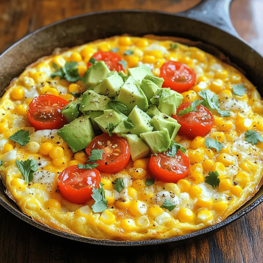 Sweet Corn Frittata with Avocado Easy Flavor Boost