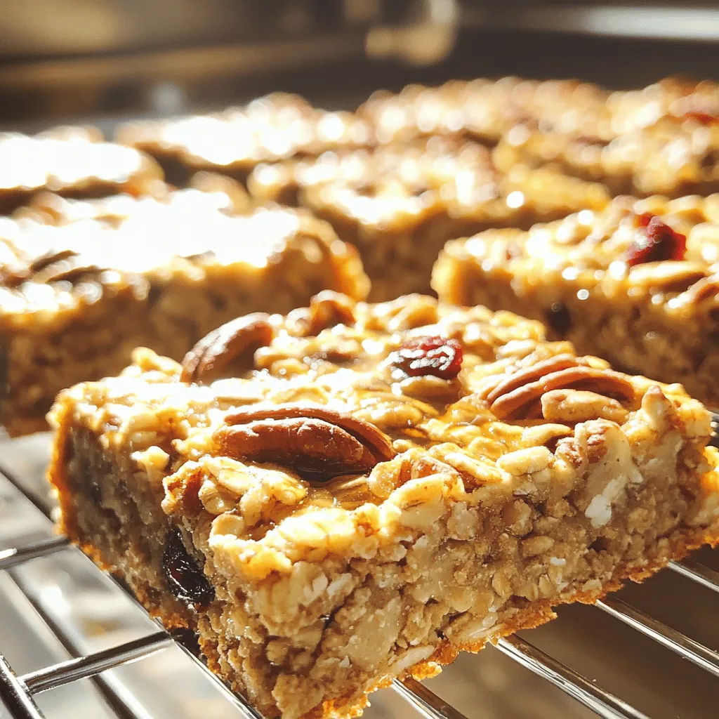 Maple Pecan Baked Oatmeal Bars Tasty and Simple Snack