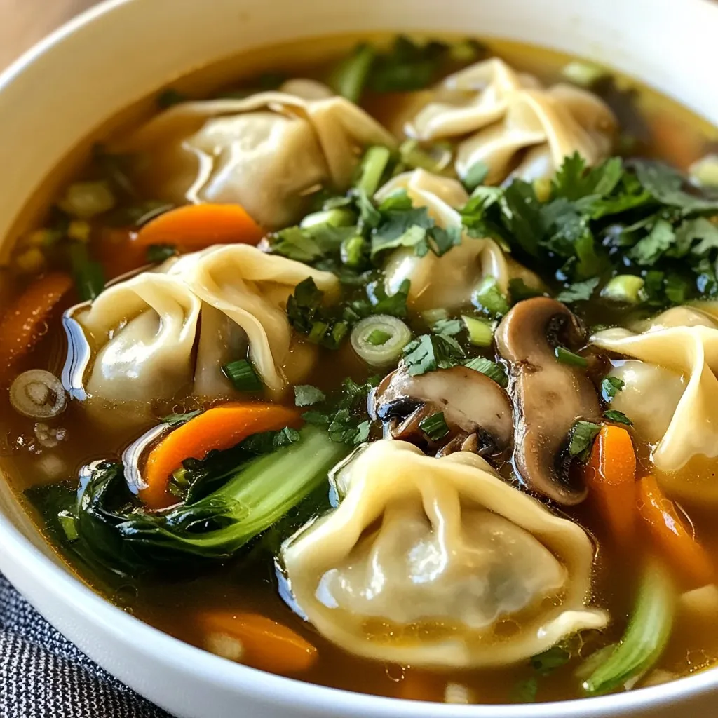 Asian Dumpling Potsticker Soup Flavorful Comfort Dish