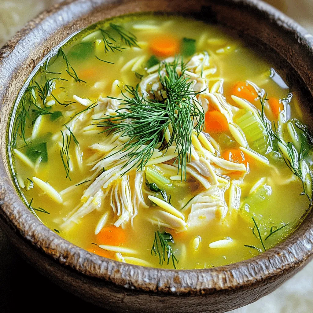 To make Avgolemono Greek Lemon Chicken Soup, you need a few key ingredients. The main star is chicken. I prefer using boneless, skinless breasts for their tender texture. You